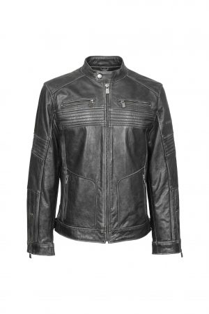 Havier - Black Grey - front IMG_8220-muska-kozna-jakna-invento-kozne-jakne