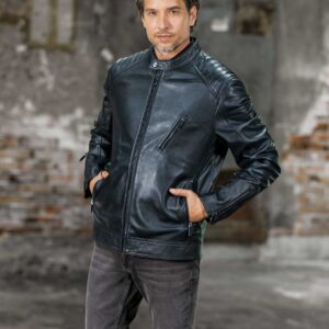 BELSTAFF	DK. NAVY MUŠKA KOŽNA JAKNA INVENTO KOŽNE JAKNE