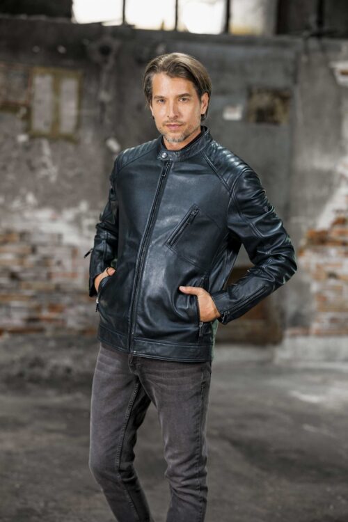 BELSTAFF	DK. NAVY MUŠKA KOŽNA JAKNA INVENTO KOŽNE JAKNE