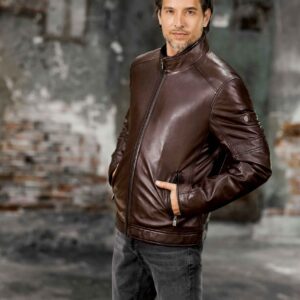 BENDER CHOCO BROWN MUŠKA KOŽNA JAKNA INVENTO KOŽNE JAKNE