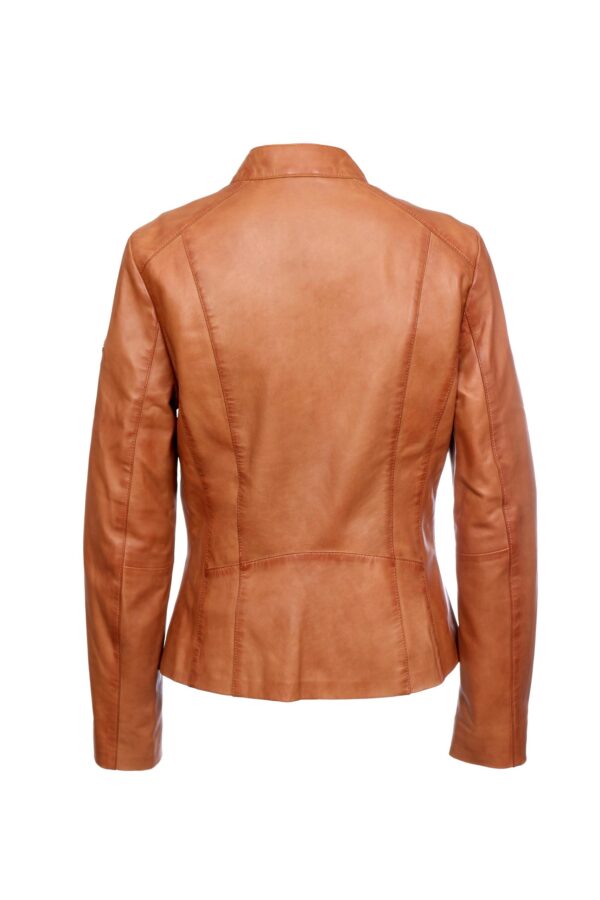 CINDY cognac ŽENSKA KOŽNA JAKNA INVENTO KOŽNE JAKNE