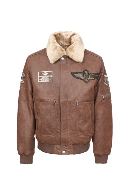 DULCO NEW dk.cognac MUŠKA KOŽNA JAKNA INVENTO KOŽNE JAKNE