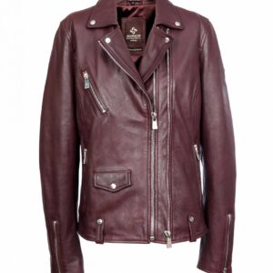 HALI burgundy ŽENSKA KOŽNA JAKNA INVENTO KOŽNE JAKNE