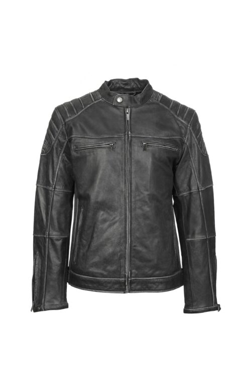 HAMILTON BLACK GREY MUŠKA KOŽNA JAKNA INVENTO KOŽNE JAKNE