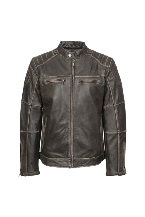 HAMILTON BROWN BEIGE MUŠKA KOŽNA JAKNA INVENTO KOŽNE JAKNE