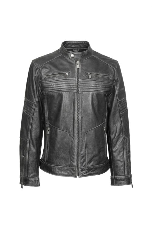 HAVIER BLACK GREY MUŠKA KOŽNA JAKNA INVENTO KOŽNE JAKNE