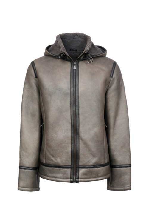 HUGO GREY MUŠKA KOŽNA JAKNA INVENTO KOŽNE JAKNE