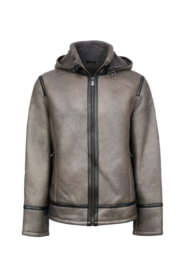 HUGO GREY MUŠKA KOŽNA JAKNA INVENTO KOŽNE JAKNE