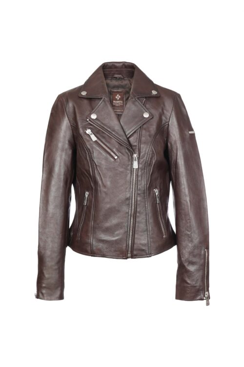 LEA BROWN ŽENSKA KOŽNA JAKNA INVENTO KOŽNE JAKNE