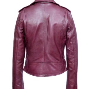 Lira Burgundy ŽENSKA KOŽNA JAKNA INVENTO KOŽNE JAKNE