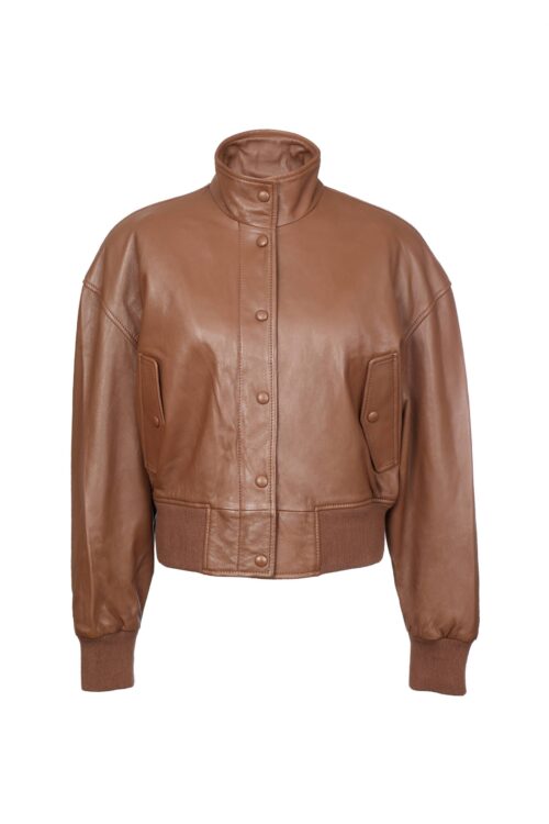 LIZZ	BROWN ŽENSKA KOŽNA JAKNA INVENTO KOŽNE JAKNE