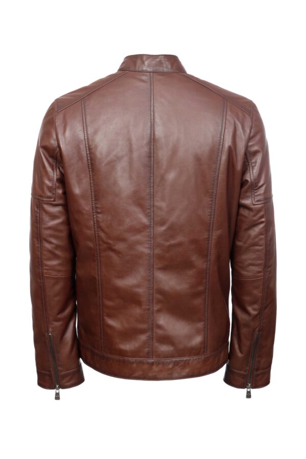 NEVIO BROWN MUŠKA KOŽNA JAKNA INVENTO KOŽNE JAKNE