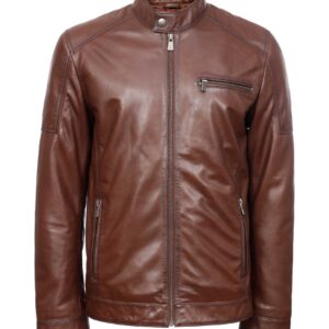 NEVIO BROWN MUŠKA KOŽNA JAKNA INVENTO KOŽNE JAKNE