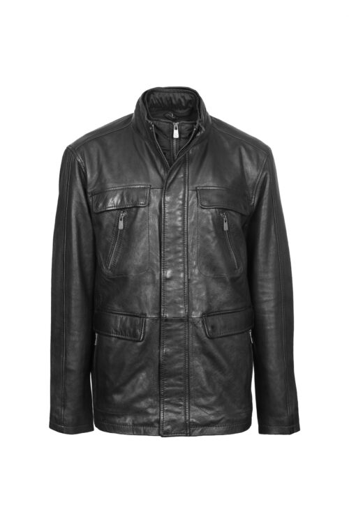 RIKARDO	BLACK MUŠKA KOŽNA JAKNA INVENTO KOŽNE JAKNE