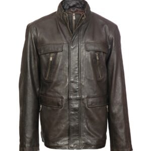 RIKARDO	DK BROWN MUŠKA KOŽNA JAKNA INVENTO KOŽNE JAKNE