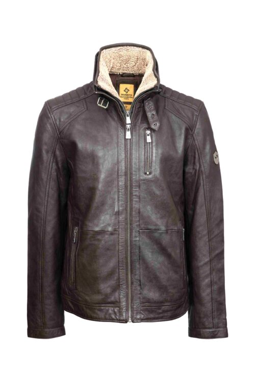 SHERIDAN dk.brown MUŠKA KOŽNA JAKNA INVENTO KOŽNE JAKNE