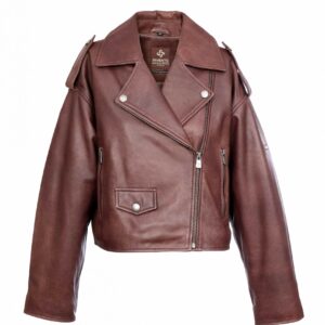 Stormy Dk.brown ŽENSKA KOŽNA JAKNA INVENTO KOŽNE JAKNE