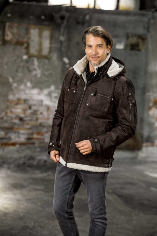 TOMI DARK BROWN MUŠKA KOŽNA JAKNA INVENTO KOŽNE JAKNE