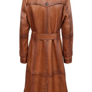 HINA LONG COGNAC ŽENSKA KOŽNA JAKNA INVENTO KOŽNE JAKNE