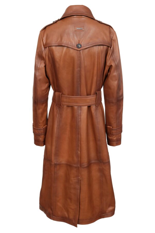 HINA LONG COGNAC ŽENSKA KOŽNA JAKNA INVENTO KOŽNE JAKNE