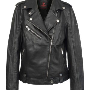 KELI BLACK ŽENSKA KOŽNA JAKNA INVENTO