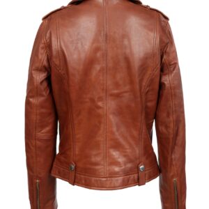 KELI GOLDEN BROWN ŽENSKA KOŽNA JAKNA INVENTO