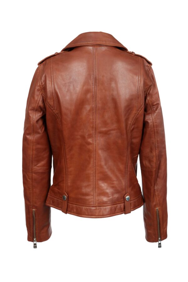 KELI GOLDEN BROWN ŽENSKA KOŽNA JAKNA INVENTO