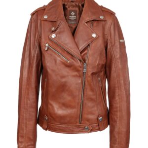 KELI GOLDEN BROWN ŽENSKA KOŽNA JAKNA INVENTO
