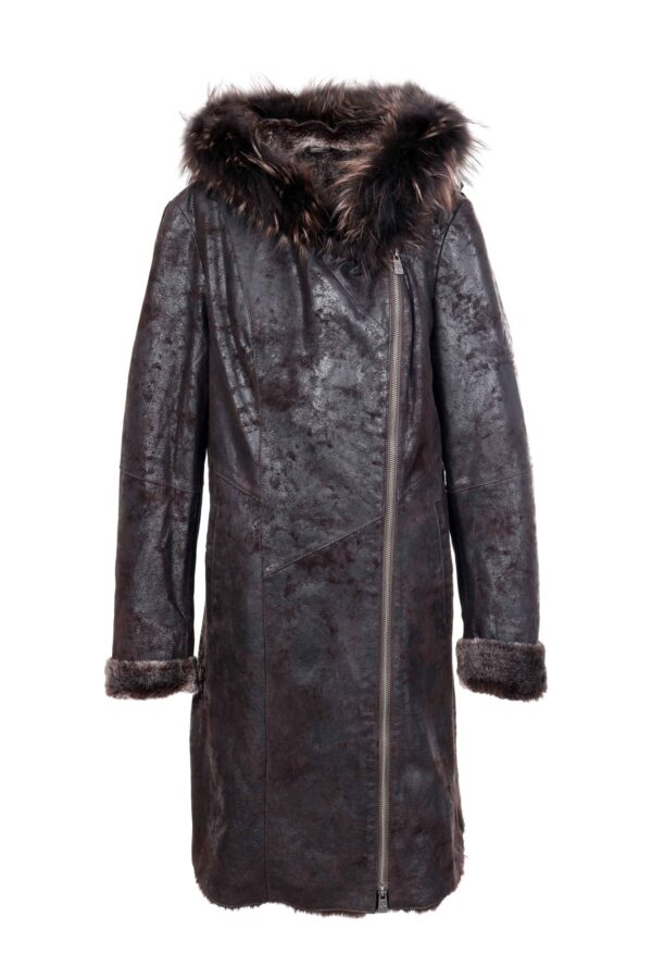 KIA DARK BROWN KRZNENA JAKNA INVENTO