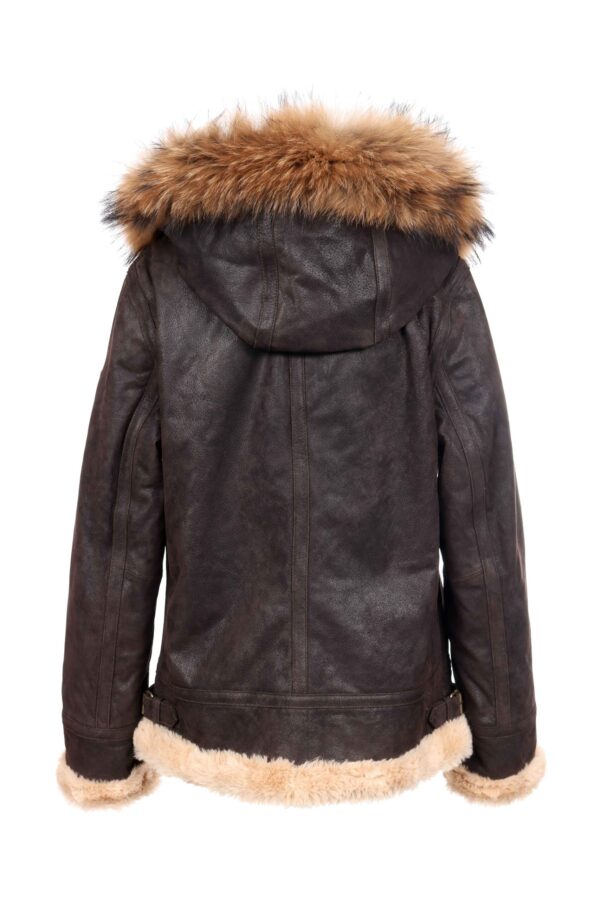 VIKI DARK BROWN KRZNENA JAKNA INVENTO