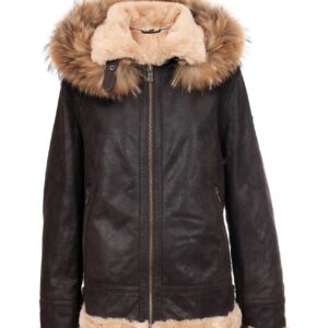 VIKI DARK BROWN KRZNENA JAKNA INVENTO