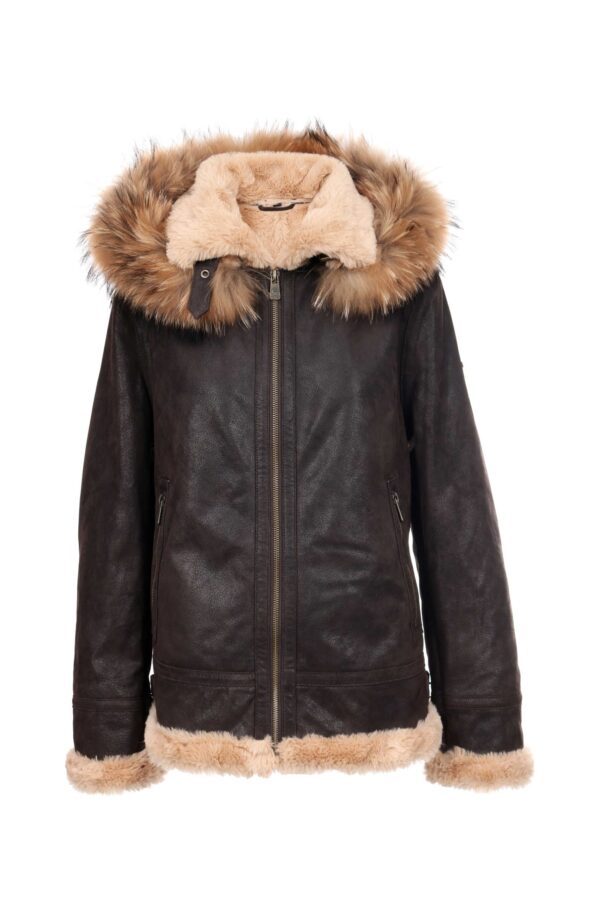 VIKI DARK BROWN KRZNENA JAKNA INVENTO