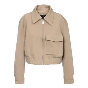 LEA tamno bež ženska prolećna jakna Invento — prednja strana