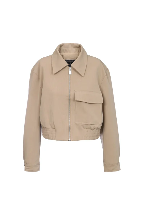 LEA tamno bež ženska prolećna jakna Invento — prednja strana