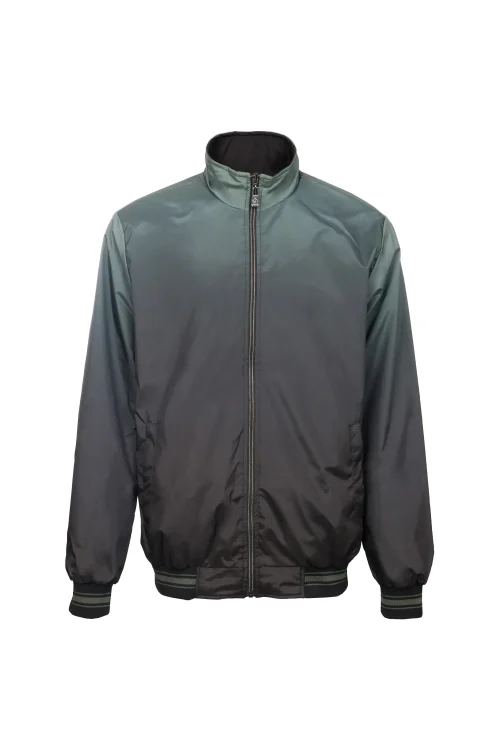 PAKO crno-zelena muška prolećna jakna Invento — prednja strana