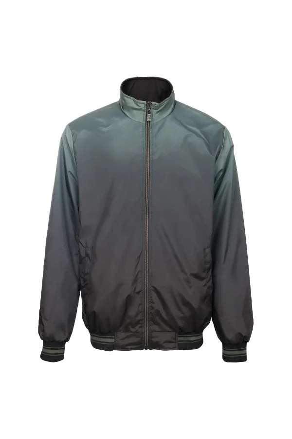 PAKO crno-zelena muška prolećna jakna Invento — prednja strana