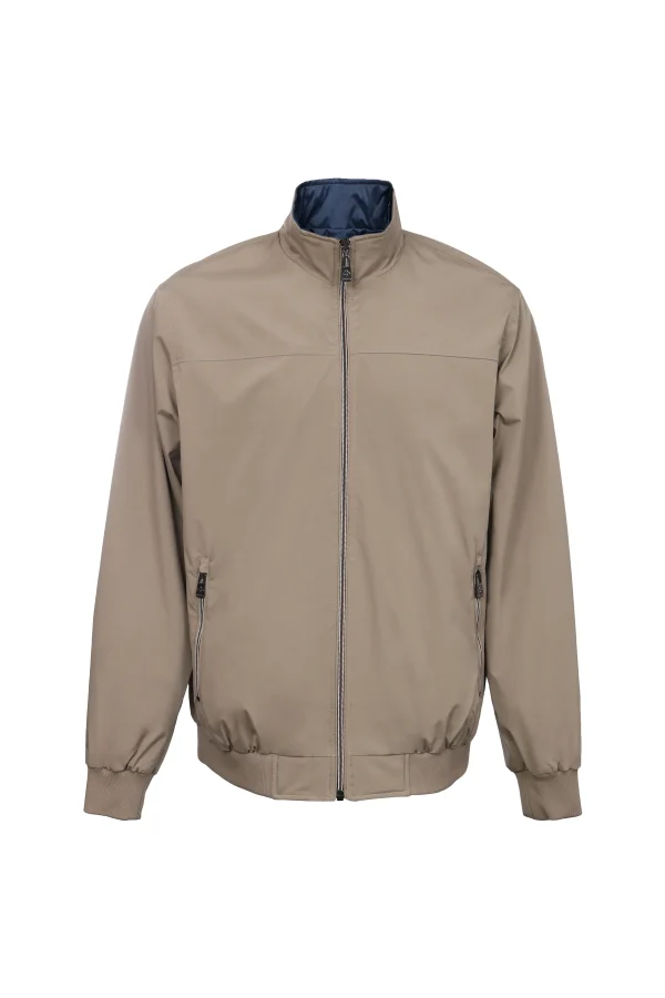 PAKO Beige Navy muška jakna sa dva lica INVENTO — bež lice, prednja strana